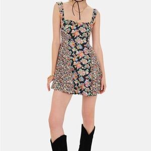 For Love And Lemons Multicolor Floral Mini Dress